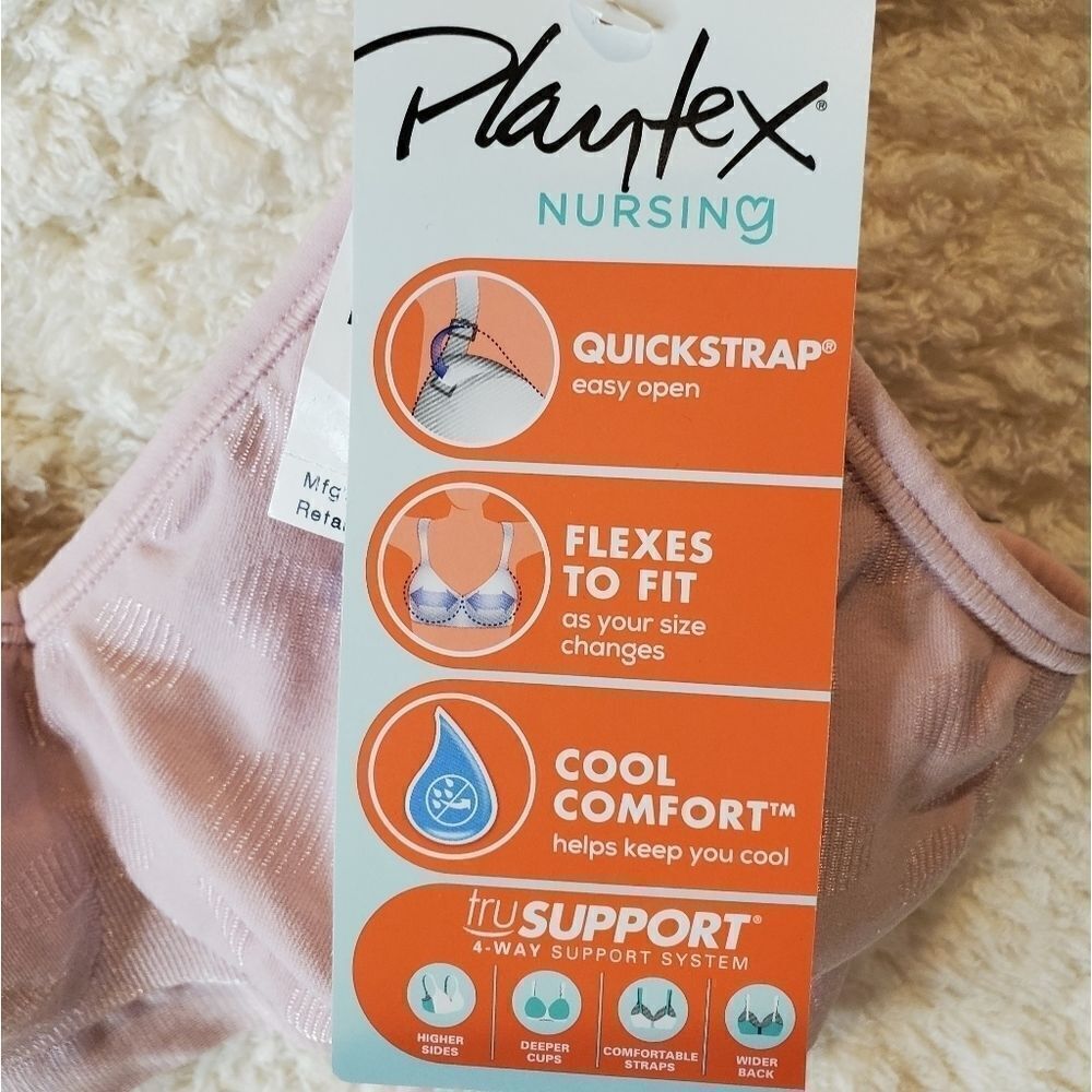 Womens Playtex Seamless Wire Free 4 Way Nursing br - Picture 4 of 9